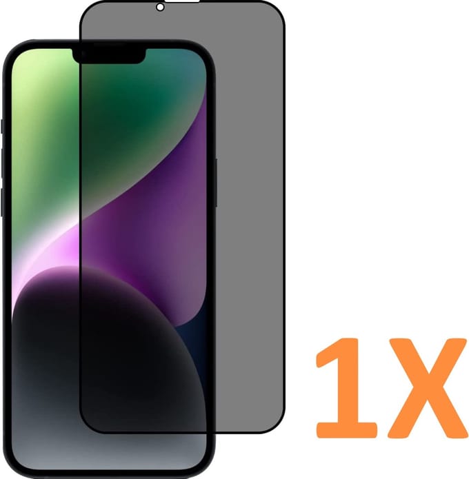 Screenprotector Glas - Privacy Tempered Glass Screen Protector Anti-Spy - 1x Geschikt voor: Apple iPhone 14 Plus