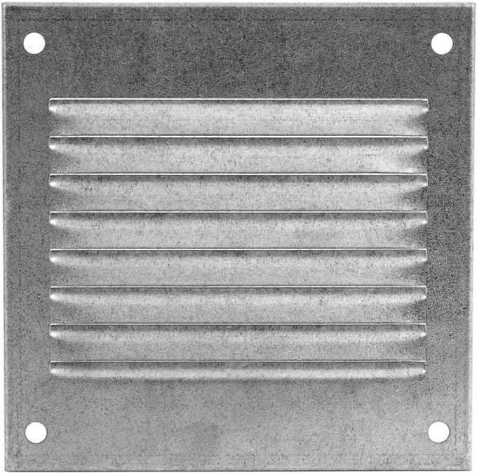 Ventilatierooster met insectenbescherming 100x100 mm gegalvaniseerd