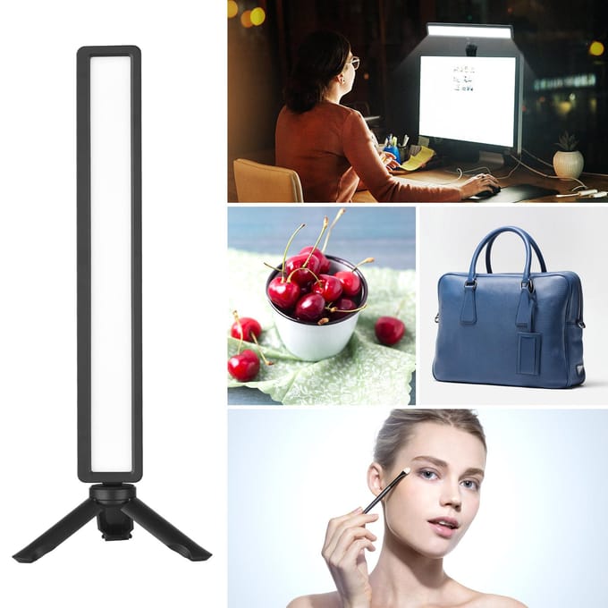 Andoer Computer Laptop Monitor Lichtbalk Videoconferentie Verlichting Schermlamp Invullampen 1 pc zwart