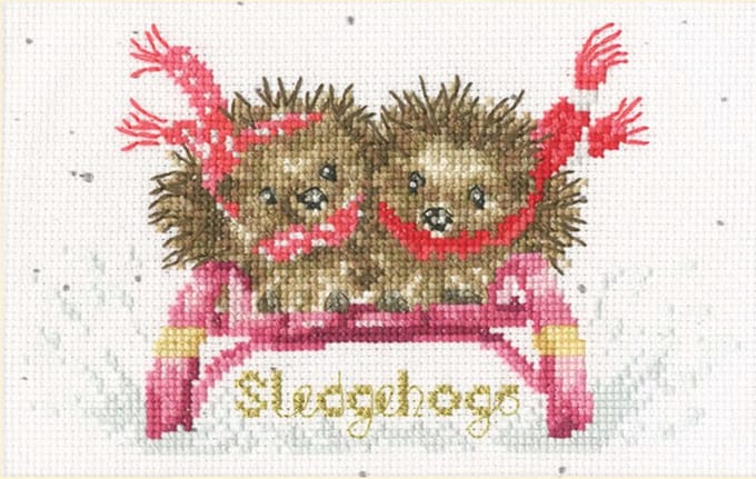 Bothy Threads Hannah Dale Sledgehogs borduren (pakket) XMAS76