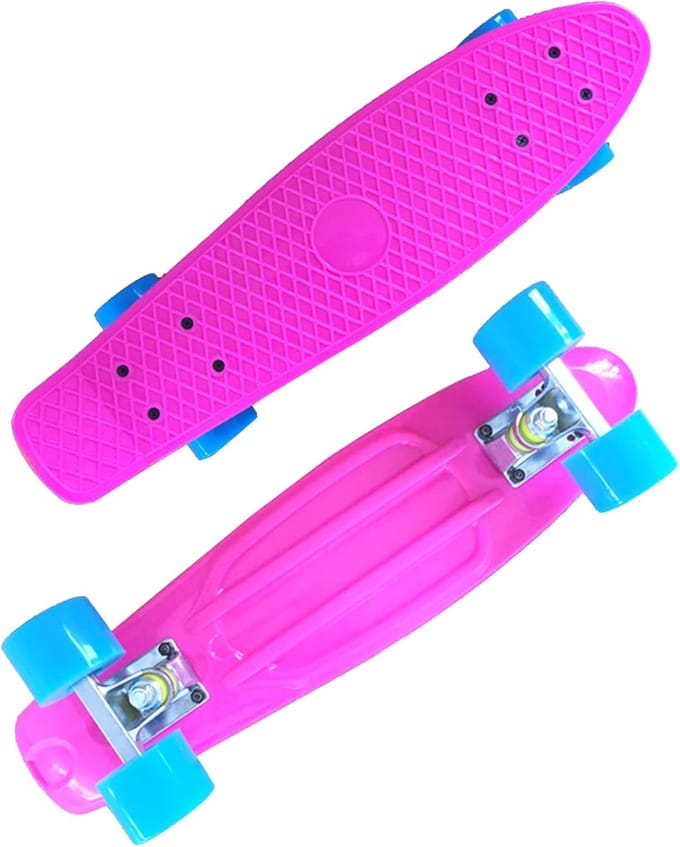 Compleet Skateboard - Beginners Board - Buitenplezier - Hoge Aluminium Stevigheid - 56 x 16 cm - Roze