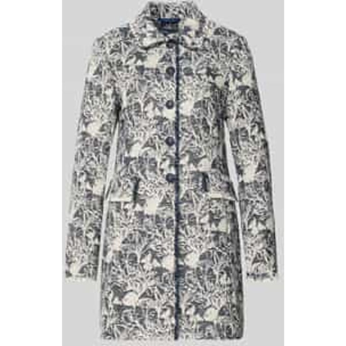 slim fit blazer in allover-look met klepzakken
