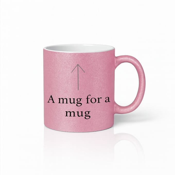 Grappige “A Mug for a Mug” Roze Mok 330ml – Humoristisch Cadeau Beker