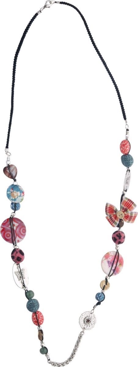 Behave - Lange ketting dames - Schelp stof kralen - Creatieve stijl