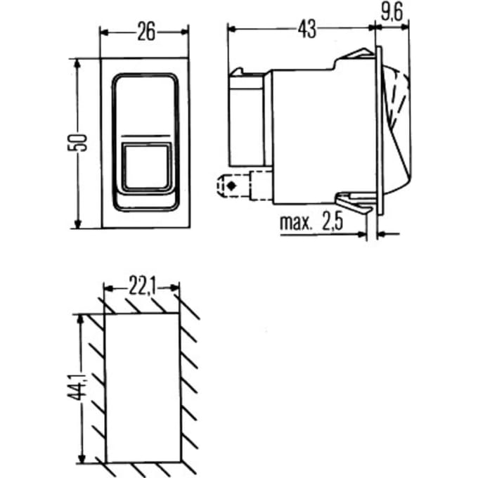 Schakelaar HELLA 6EH 004 570-001