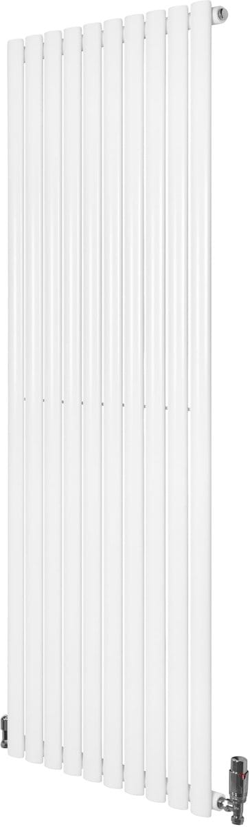 Ovale radiator 1 kolom - 1600x600 mm - wit - thermostaatkraan