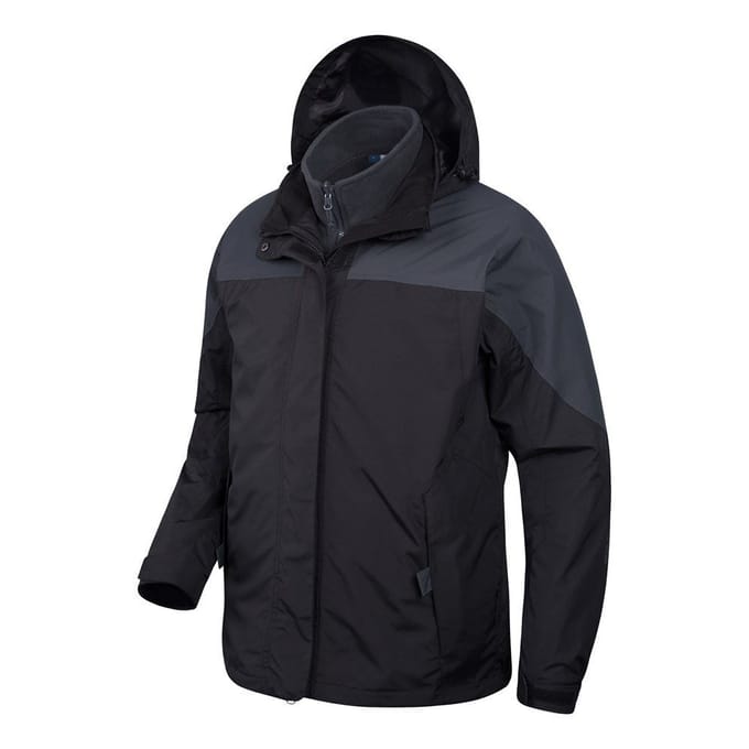 Mountain Warehouse Heren Storm 3 in 1 Waterdichte Jas (Grijs)
