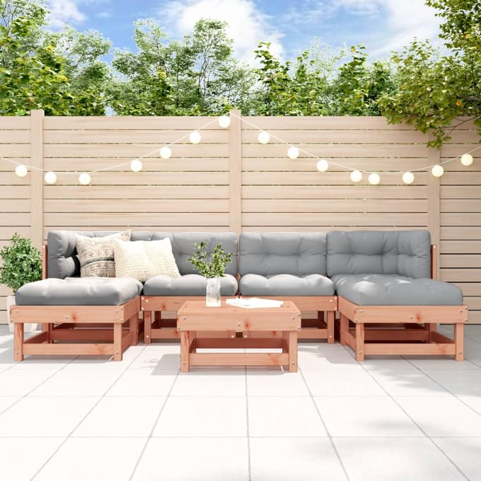 vidaXL - 7-delige - Loungeset - massief - douglashout