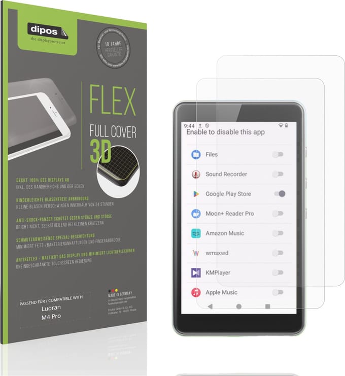 dipos FLEX – 2x Matte Screenprotector geschikt voor Luoran M4 Pro | Volledige Schermbescherming | Case-Friendly