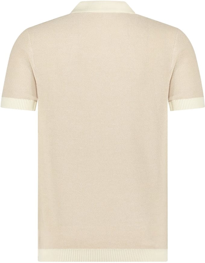 Blue Industry poloshirt korte mouw beige
