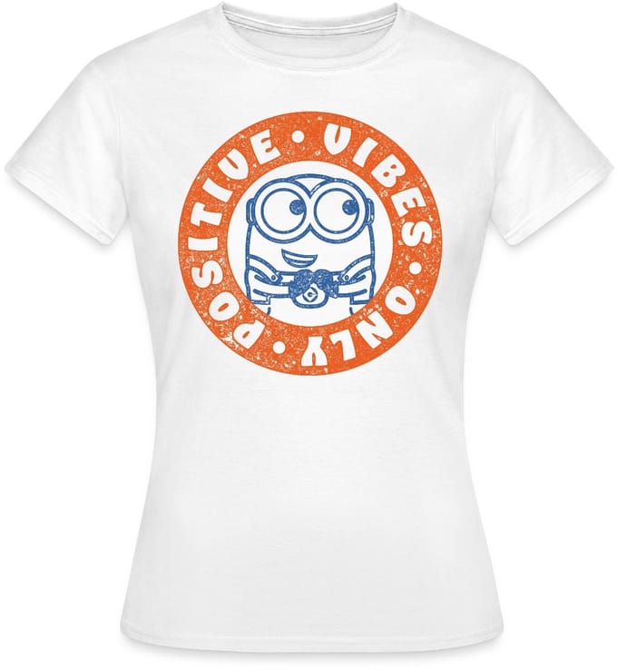 Minions Bob Positive Vibes T-Shirt Dames