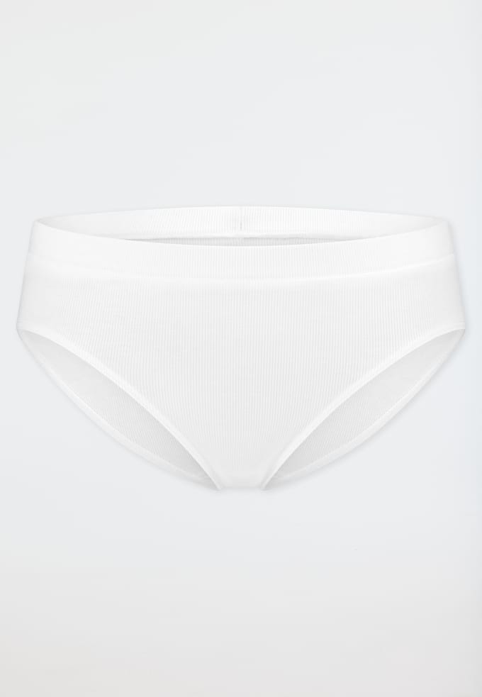 Rio-slip met dubbelrib, wit - Pure Rib 40