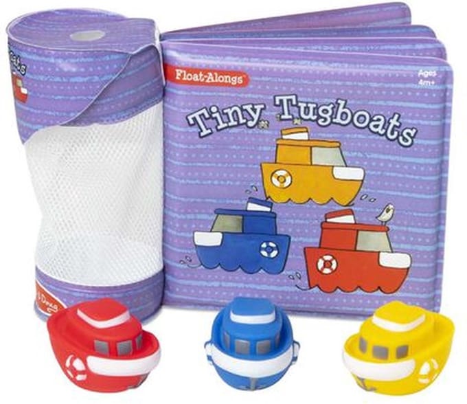 Melissa & Doug badboekje Kleine Sleepboten inclusief 3 bootjes
