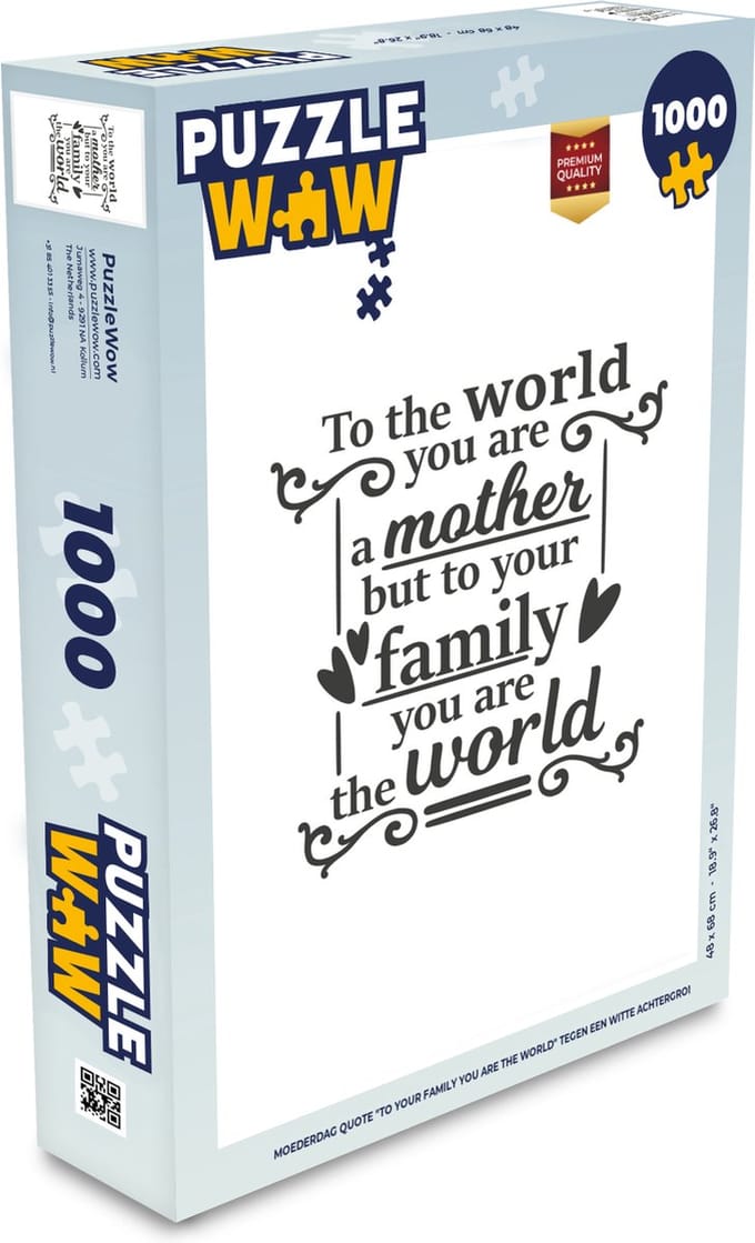Puzzel Mama - Liefde - Quote - Legpuzzel - Puzzel 1000 stukjes volwassenen
