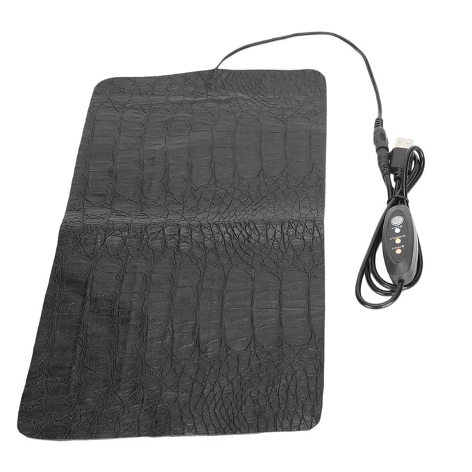 USB Reptiel AntiScratch Verwarmingskussen Waterdichte warmtemat voor reptielen Schildpadhagedis(Groot ) L gray