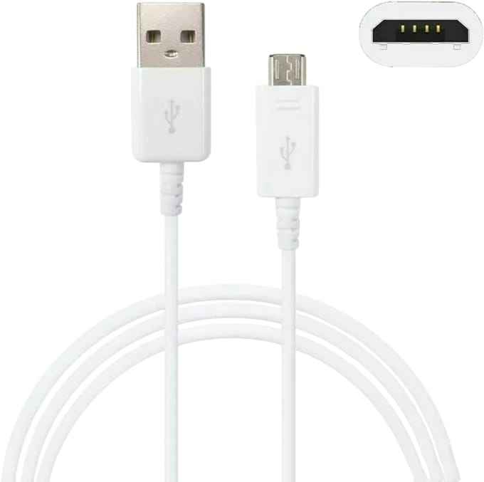 USB A naar Micro USB Kabel - 2 Meter Oplaadkabel 1x - Oplader kabel - Wit