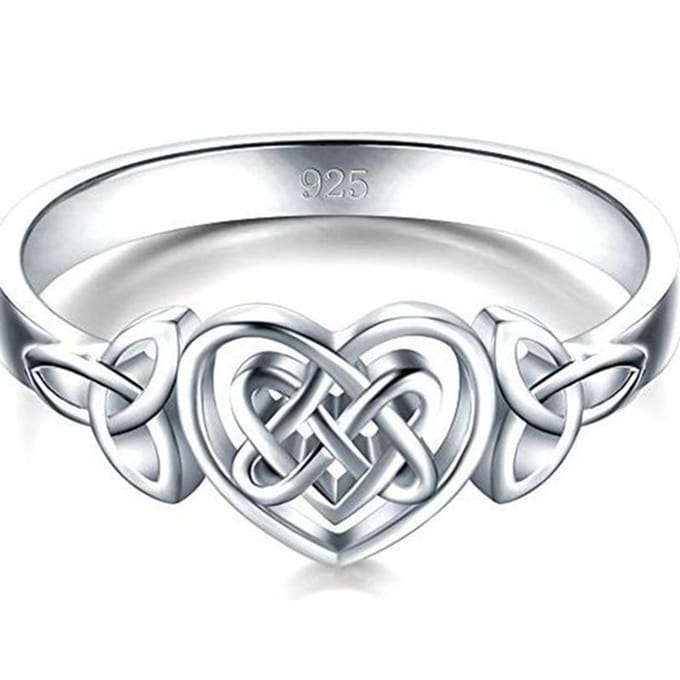 Retro Keltische Knoop Keltische Ring Viking Sieraden Maat 6 - 10 7 gray
