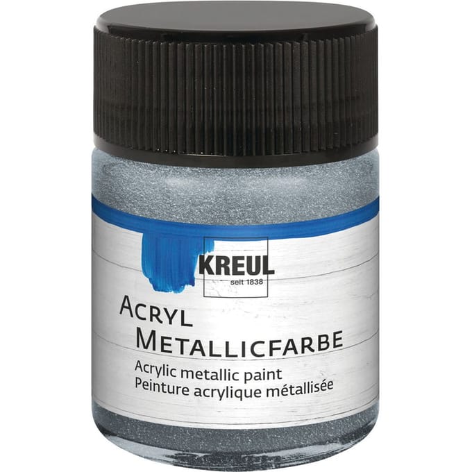 KREUL Acryl Metallic Verf. 50 ml - Zilver
