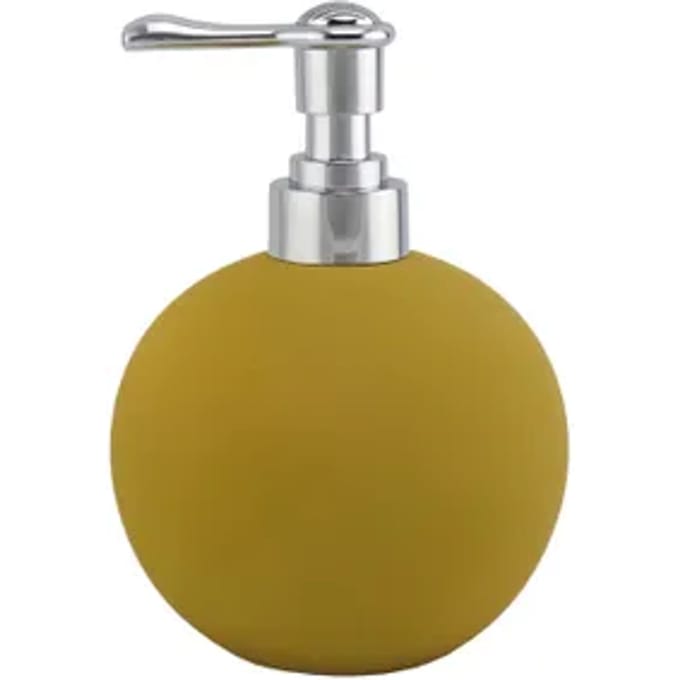 Allibert Zeepdispenser Bowling Mosterdgeel Soft Touch