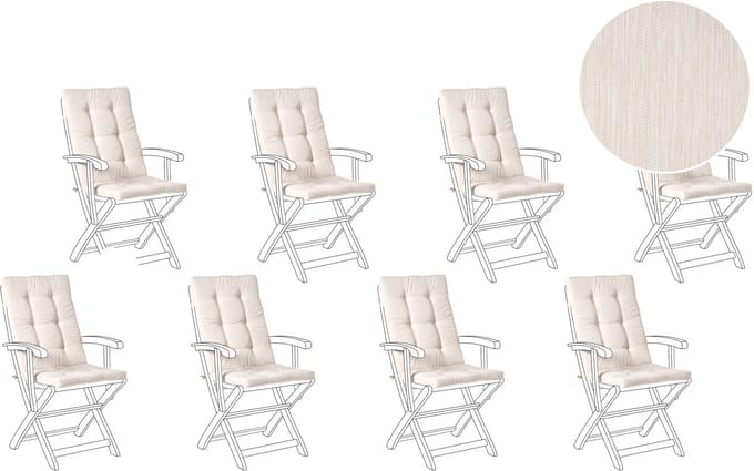 MAUI PREMIUM - Tuinkussen set 8 stuks - Lichtbeige - Polyester