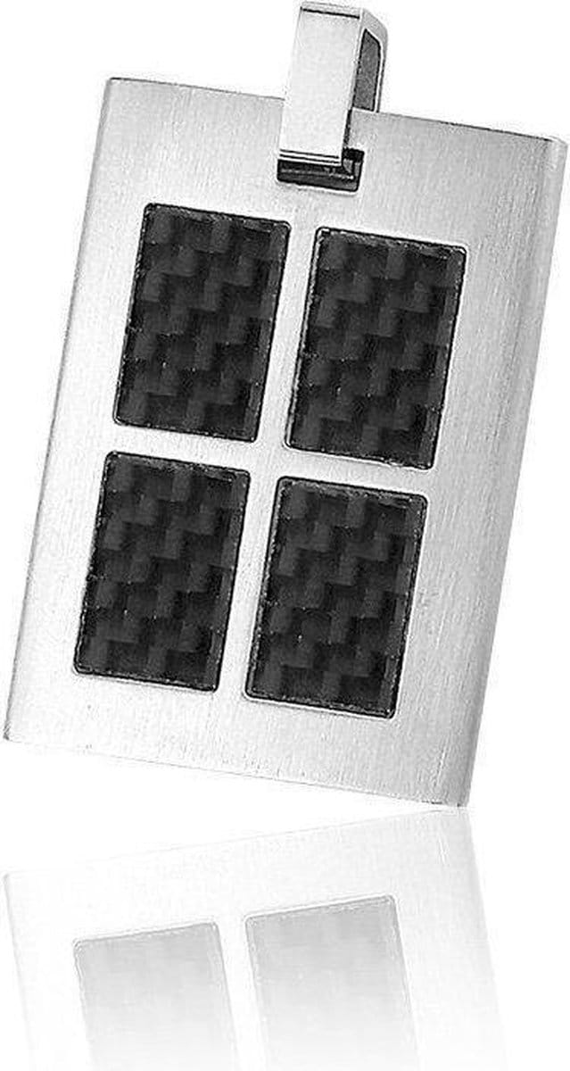 Montebello Hanger Marado - 316L Staal - Carbon - 32x22mm