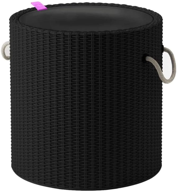 17200045 koelbox/bijzettafel Cool Stool, rotanlook, kunststof, antraciet