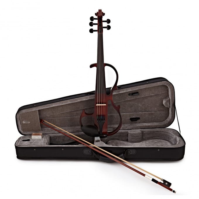 5-Snarige Elektrische Viool van Gear4music, Trans Red
