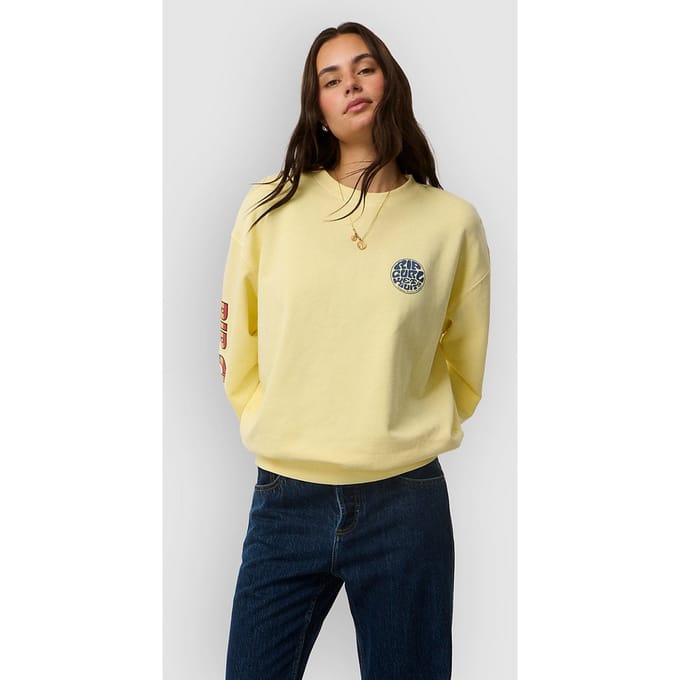 Rip Curl Sg Heritage Oversized Fleece Trui geel