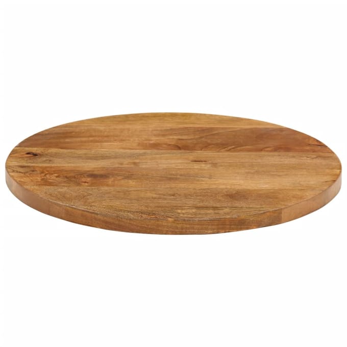 vidaXL - Tafelblad - rond - Ø - 60x3,8 - cm - massief - ruw - mangohout