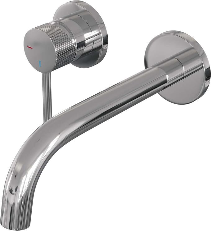 BRAUER Chrome Carving inbouw wastafelmengkraan met gebogen uitloop en rozetten model A2 chroom