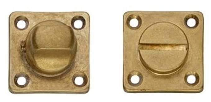 Intersteel Rozet toilet-/badkamersluiting vierkant schroefgat messing getrommeld