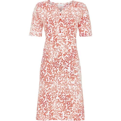 Ringella Katoenen nachthemd rood panterprint Rood vrouw 38
