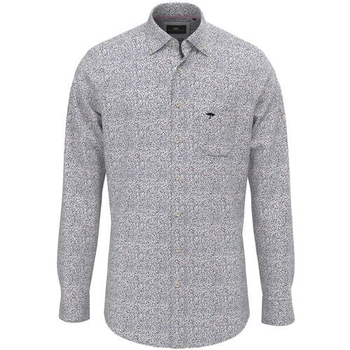 Fynch-Hatton Overhemd Minimal Flower Pattern Button-Down Peony / male