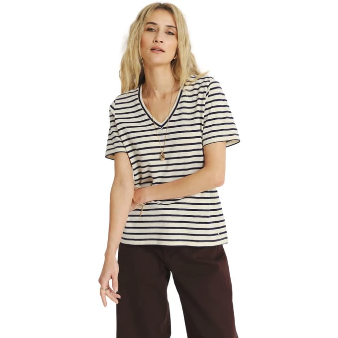 Dames-T-shirt met V-hals Greenpoint Regular March