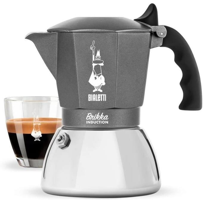 Cafetiere Italienne BIALETTI - BRIKKA - Induction 4 tasses