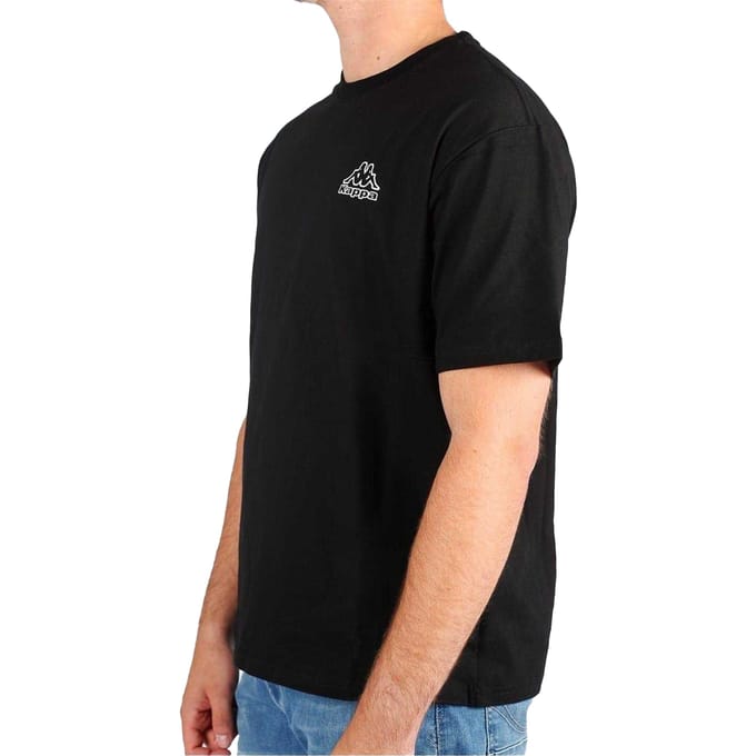 Kappa Katoenen heren-T-shirt (Zwart)