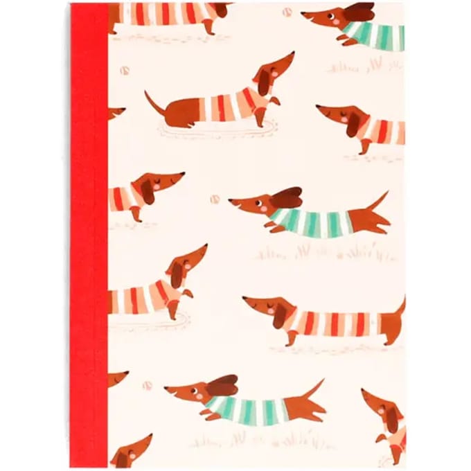 Kladblok a6 motief Rex London Chien Saucisse