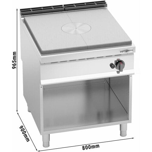 GGM Gastro Gas Glühplattenherd - 13 kW Zilver