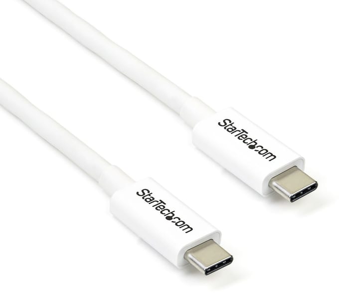 StarTech.com Thunderbolt 3 (20Gbps) USB C Cable - White - 2m