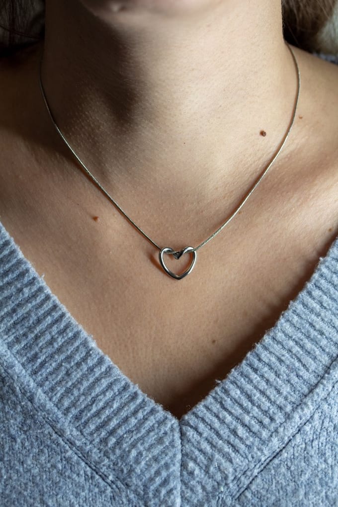 Hart design Premium Stainless Steel ketting | zilverana | damesketting | collier