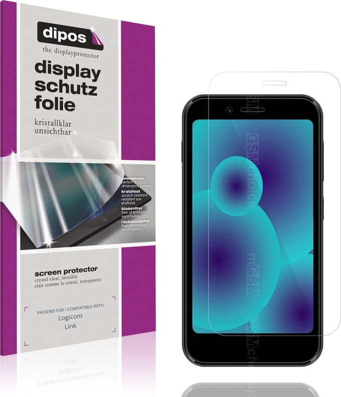 dipos – 4x Beschermfolie geschikt voor Logicom Link | Krasbestendige & heldere Screenprotector Ultra-Thin