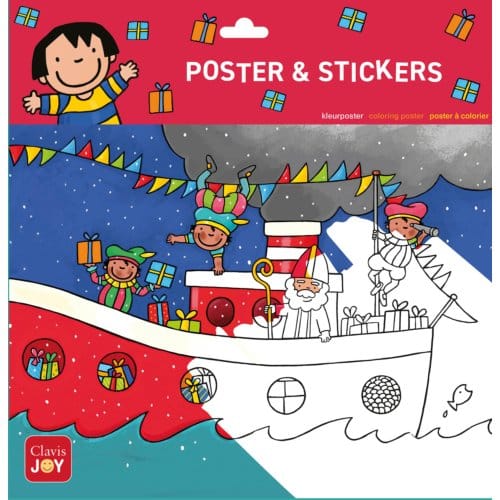 Kleurposter Anna en Sinterklaas
