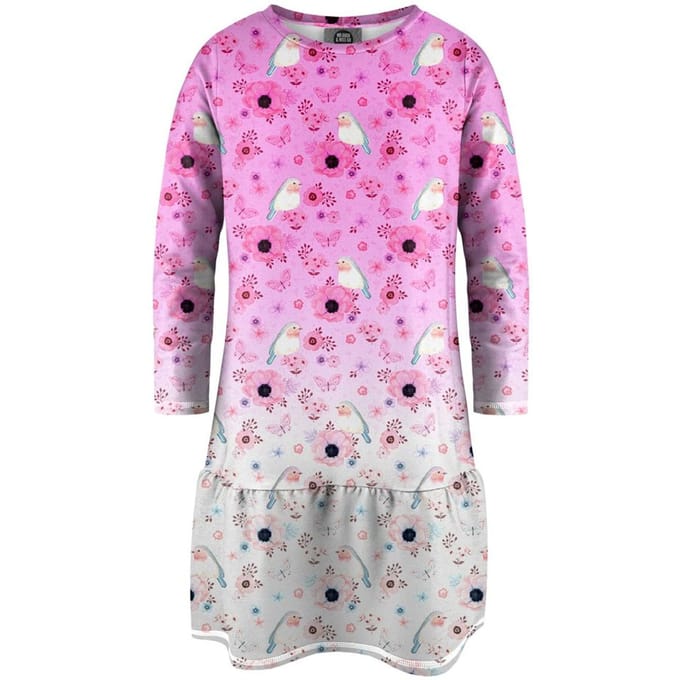 "Robin Pattern" Jurk met lange mouwen