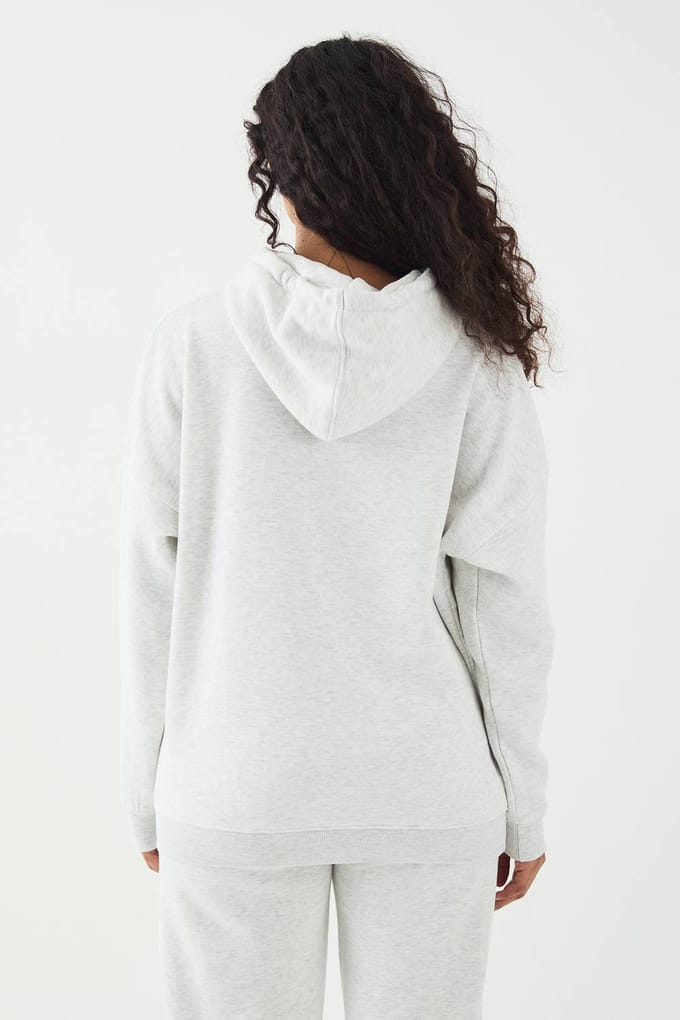 Dames DSGN Studio Geborduurd Oversized Hoodie | Ash Grey | Maat: XL