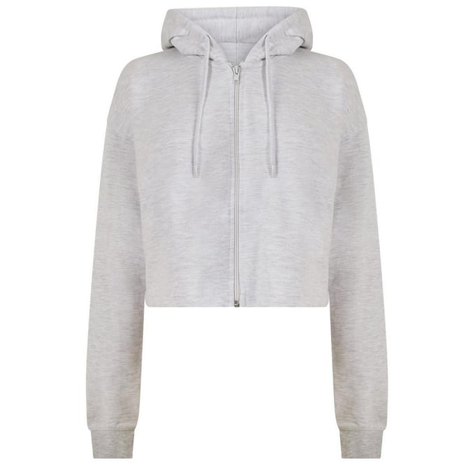 Miso Dames/Dames Relaxed Fit Crop Hoodie (Havermout)