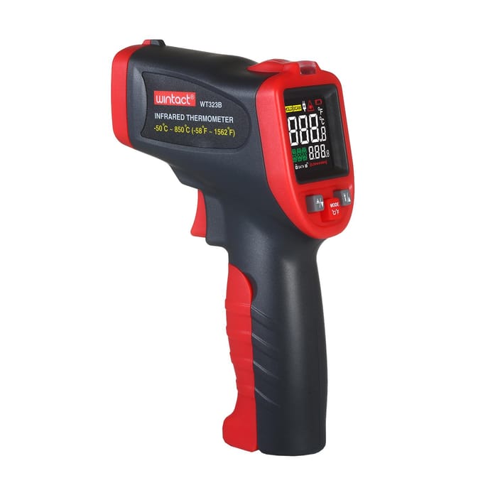 wintact  -50 celsius ~850 celsius  Infrarood Thermometer Professioneel Industrieel Thermometer Instrument met Type K Black & Red