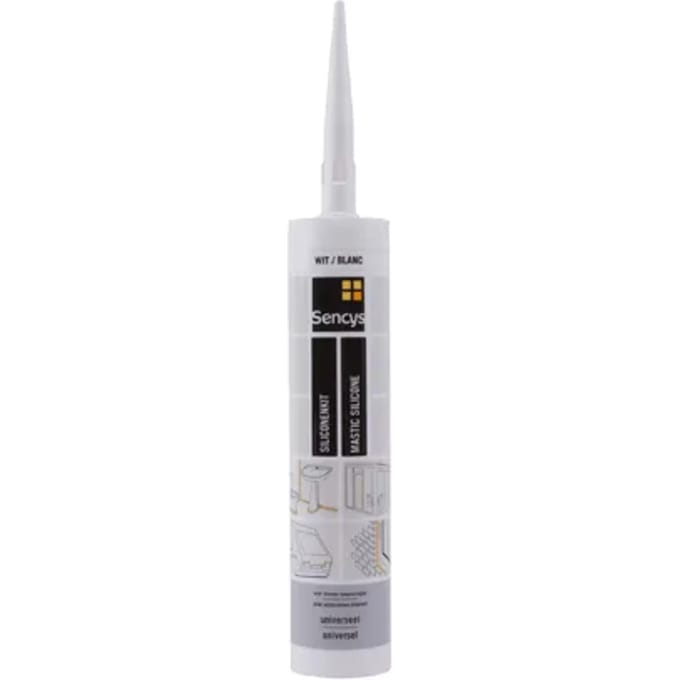 Sencys Siliconenkit Universeel Wit 310ml