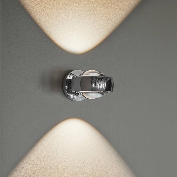 LOOM DESIGN LED wandlamp Optic chroomkleurig aluminium Ø 12 cm