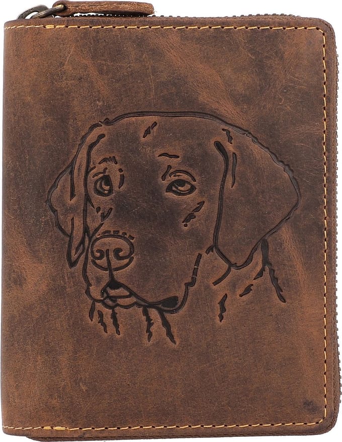 GREENBURRY portemonnee Vintage RV - Wallet Brown Dog bruine