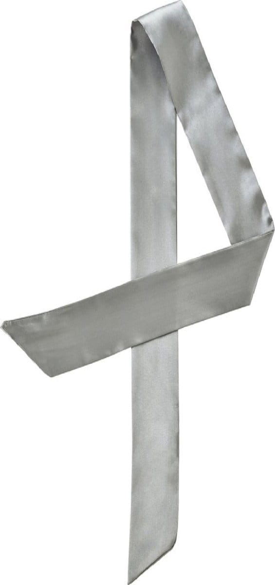 Emilie Scarves - sjaal - satijn - haarsjaal - lint handtas - zilver - extra lang